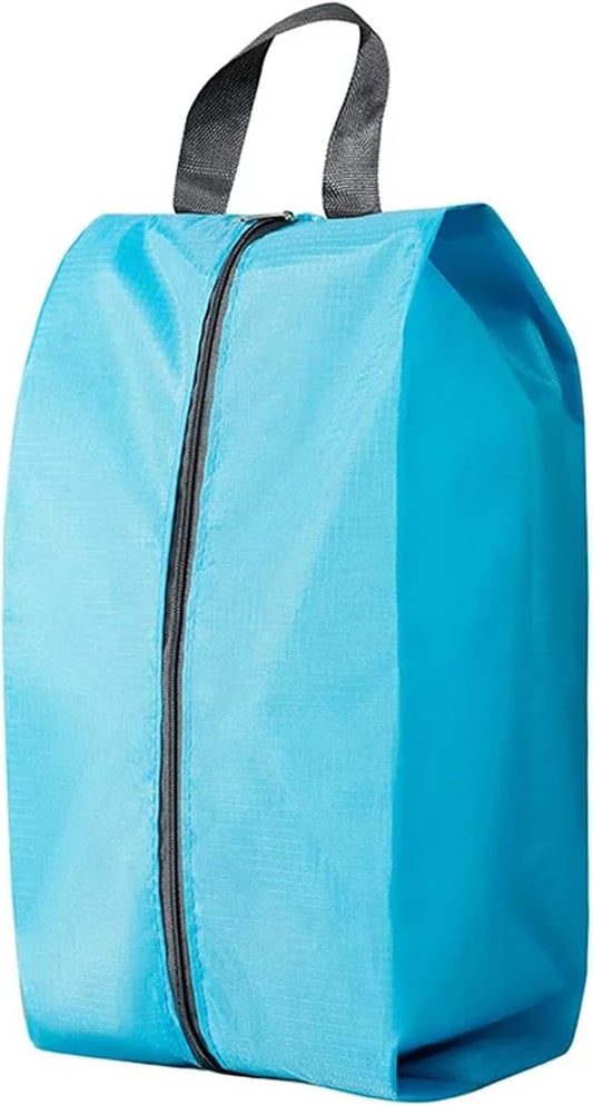 Waterproof Shoe Storage Bags - Oxford Fabric Shielded-Proof Zipper Organizer | Portable Foldable Travel Pouch for Sneakers | Ultralight Nylon Shoe Cover for Home & Outdoor Storage(Blue,42X24cm)