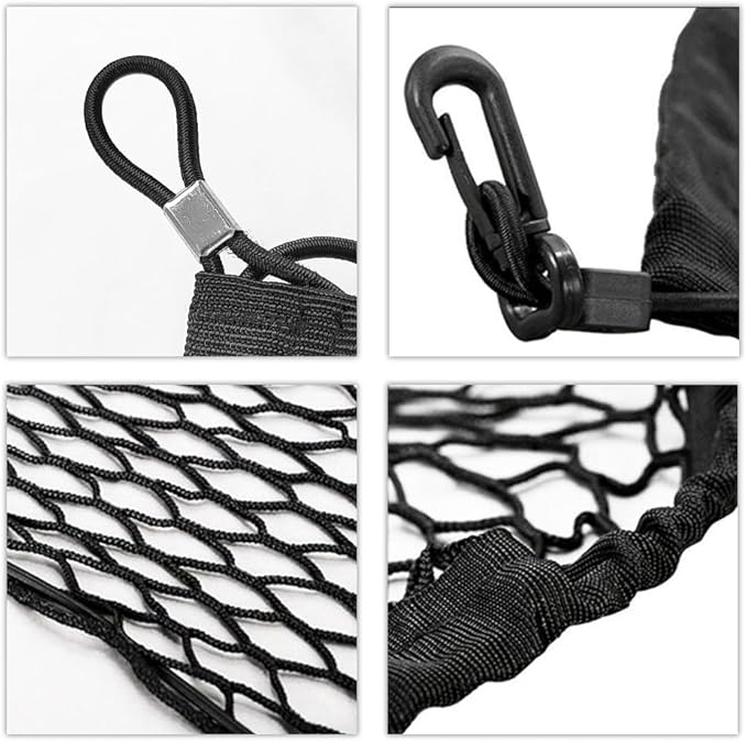 43.3" x 15.7" Truck Bed Organizer,Elastic Shrink Truck Cargo Net with 4 Metal Hooks Keep Truck Interior Tidy,Truck Bed Storage Hold Many Items Compatible with Chevrolet,Ford,GMC (L 43.3"x15.7")