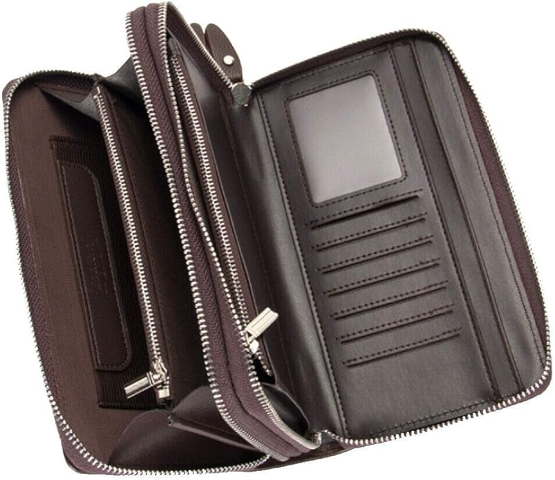 Hebetag Leather Clutch Purse Wallet for Men Organizer Holder Wrist Bag | Organizer, Holder