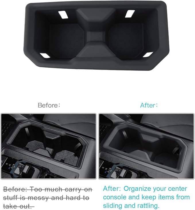 CDEFG for 2026 Toyota RAV4 Center Console Organizer for 2026 Toyota RAV4 Accessories Middle Console Organizer Armrest Storage Box (Cup Holder)