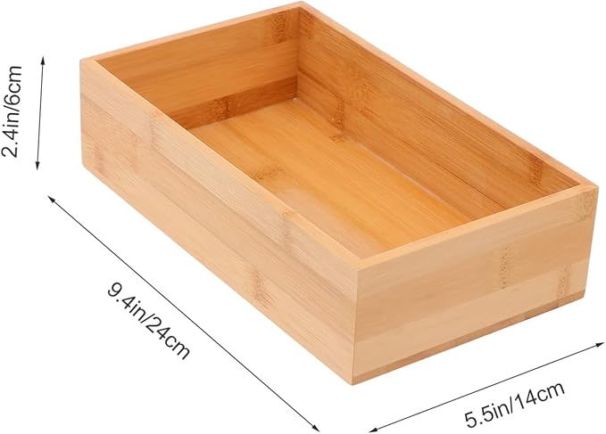 ERINGOGO Refined and Wood Desktop Storage Box for Home Organization Versatile Container for Desktop Decoration Space Saving Design Easy to Use Khaki Color