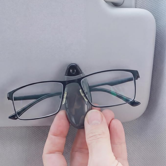 Frienda 20 Pcs Auto Car Vehicle Sun Visor Clip Holder Sunglasses Holder for Eyeglasses Mount Ticket Card Clip for Car Accessories (Gray)