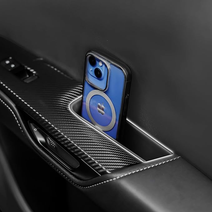 4PCS Car Door Organizer Tray for RX 2023 2024 2025 Front & Rear Door Pocket Inner Organizer Trays TPE for RX Hybrid RX 350h 500h F Sport Premium+ Luxury F Sport Accessories Black