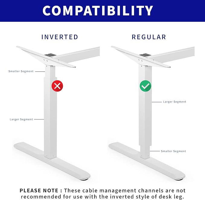 VIVO Steel Magnetic 14 inch Cable Management Channel for Under Desk Leg, No Drill Cord Organizer for Home Office, White, DESK-AC01-1MW