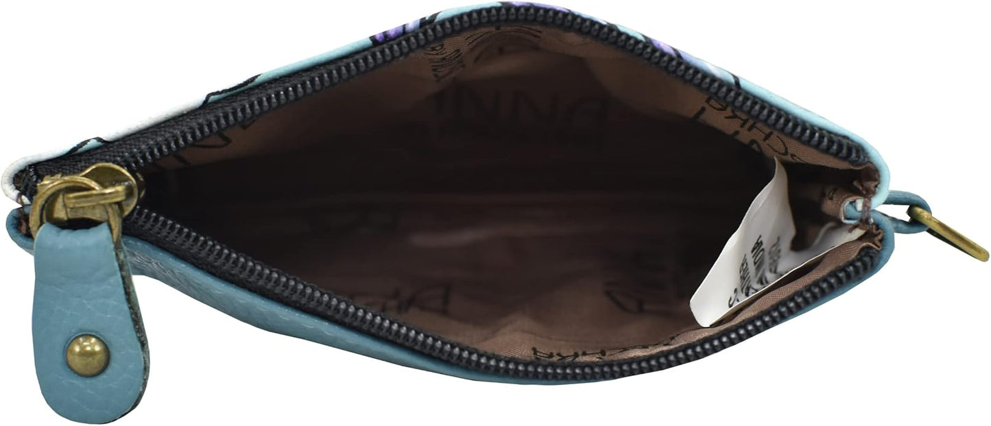 Anna by Anuschka Women's Hand Painted Leather Coin Pouch Purse