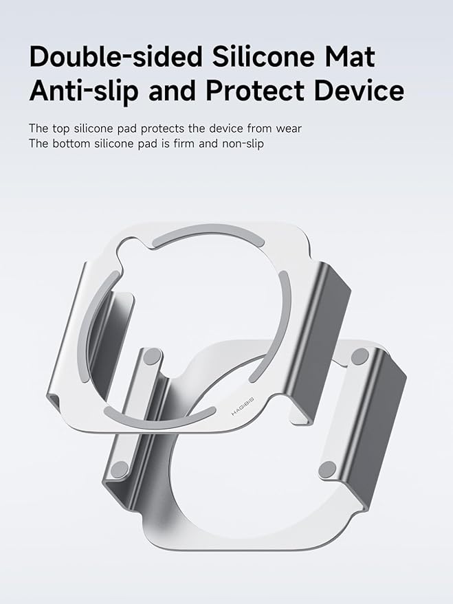 Hagibis Mac mini M4 Stand Aluminum Alloy Mount for Mac mini M4/M4 Pro 2024 Ventilation Heat Dissipation Cooling Desktop Holder Accessories (MMS03)