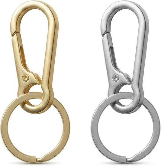 OXIHOUSE&CO- Metal Carabiner Keychain Set, Minimalist Key Ring Clip for Car Keys, Purse, Backpack, Durable for Women Men