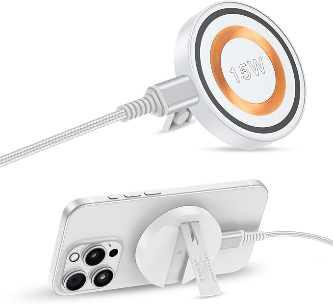 Magnetic Charger for Samsung Wireless Charger Fast Charging Pad Magsafe Wireless Charger Phone Charger Stand for Samsung S25 Ultra S25 Plus S25 S24 S23 S22 S21 S20,iPhone 17Pro Max 16 Plus 15 14 13 12