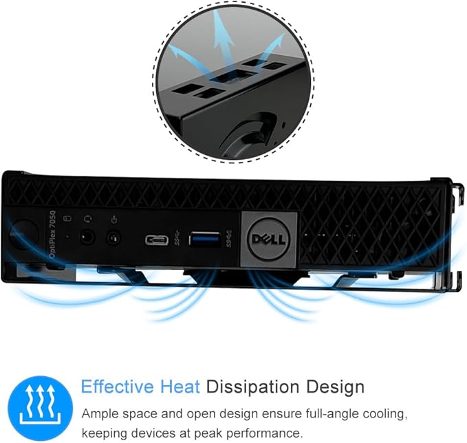 IFCASE Mount for Dell OptiPlex 9020 7070 7060 7050 7040 7020 7010 3060 3050 3020 MFF Micro PC, Under Desk/Wall/VESA Metal Mount with Screw (Black)