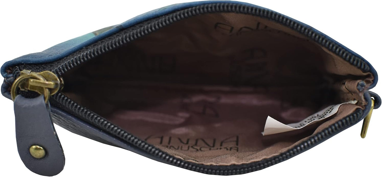 Anna by Anuschka Women's Hand Painted Leather Coin Pouch Purse