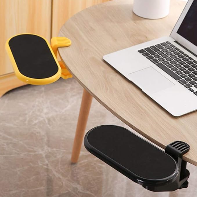 Ergonomic, Adjustable Computer Desk Extender Arm Wrist Rest Support Mouse Pad Desk Computer Armrest Wrist Rest (Black)