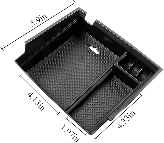 Vesul Center Console Armrest Storage Box Compatible with Honda Accord Sedan 2013 2014 2015 2016 2017 ABS Tray Insert Organizer Glove Pallet Black
