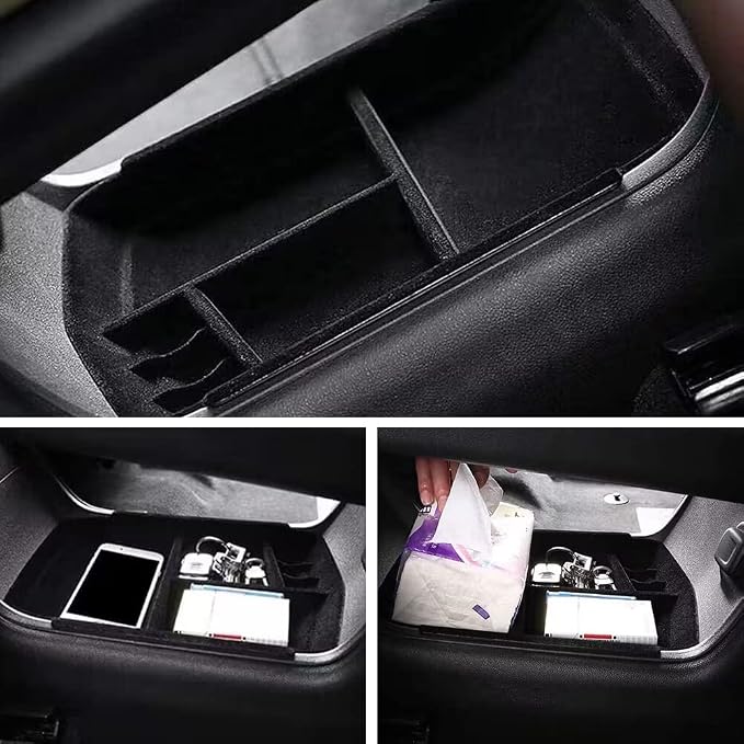 For XT5 accessories Center Console Organizer Center Console Bottom Storage Tray Compatible for Cadillac XT5 2023 2022 2021 2020 2019 2018 2017 2016/ XT6 2023-2020 Flocking Interior Accessories Tray