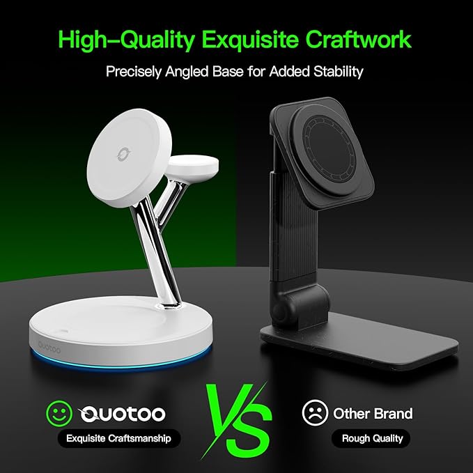 New 3 in 1 Charging Station for Apple Compatible with Magsafe Charger Stand for iPhone 17 16 15 14 13 12 Wireless Charging Station for AirPods Wireless Charger for iWatch Series