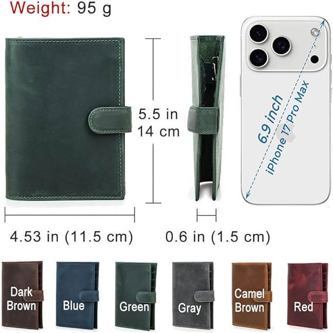 CONTACTS Full Grain Leather Passport Holder Compatible with Airtag Slot RFID Blocking Passport Wallet Travel Slim Passport Cover with SIM Card Removal Tool (Green)
