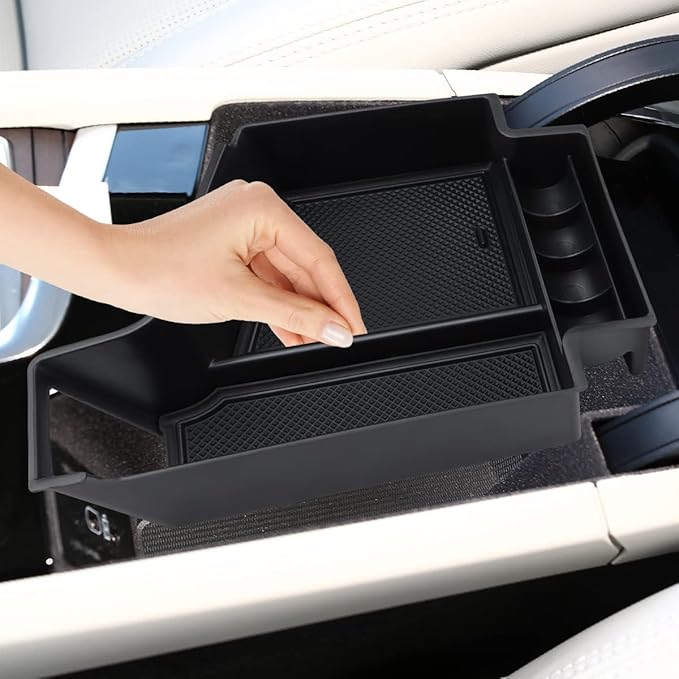 MARCHFA Center Console Organizer Tray Compatible for 2017-2022 2023 2024 Volvo XC90 S90 Accessories 2025 for 2025 Volvo XC60 2024 2023 2022-2018 Armrest Box Tray Organizer Insert Storage Box