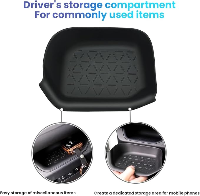 for RAV4 Driver Storage Box Organizer Mat Driver's Interior Insert Tray Center Console Organizer Tray Compatible with Toyota RAV4 2022 Accessories 2021 2020 2019 - Non-Slip Anti-Dust
