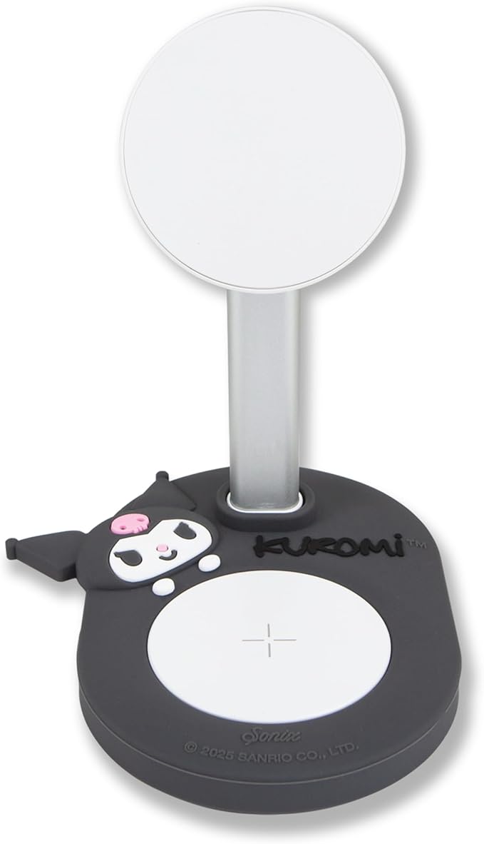 Sonix x Sanrio MagSafe Compatible 2-in-1 Charger Stand, Magnetic Wireless Charging Station for iPhone 17/16/15/14/13/12, AirPods Pro w/USB-C Cable | Kuromi