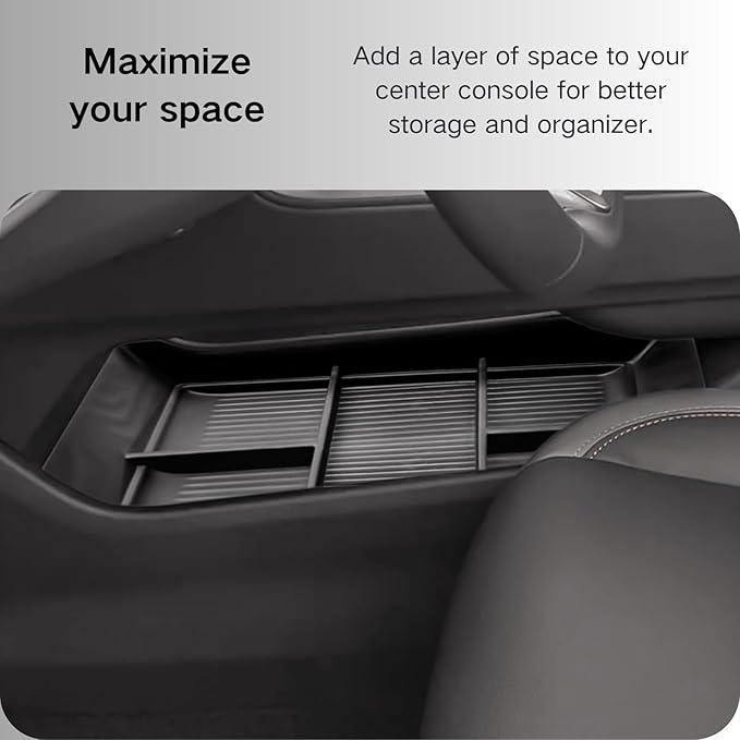 2PCS Center Console Organizer for 2024 2025 2026 Honda Prologue EV and 2024 2025 Acura ZDX Accessories, Floor Lower Center Console Organizer Tray Interior Armrest Insert Storage Box