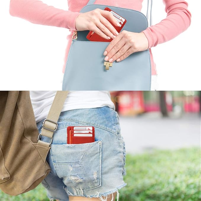 GH GOLD HORSE Slim RFID Blocking Card Holder Minimalist Leather Front Pocket Wallet for Women | Slim