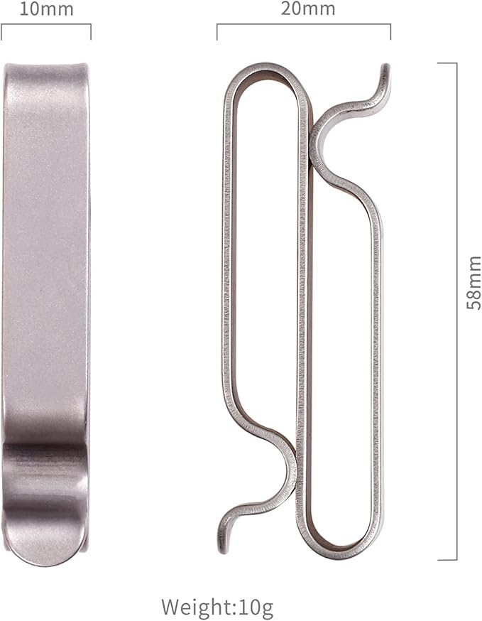 TACRAY Titanium Belt Key holder, Quick Releaed Belt keychain Clip for Keys, Key hook and Backpack Clasp for EDC