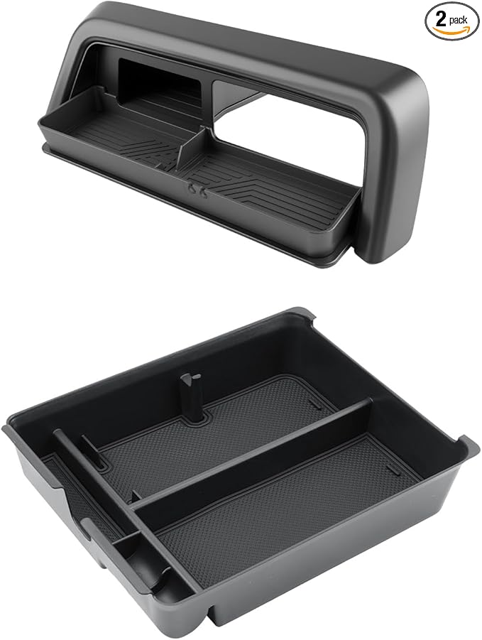CDEFG 2Pcs for 2026 Honda Passport Center Console Organizer for 2026 Honda Passport Accessories Middle Console Drawer Storage Box Armrest Insert Tray