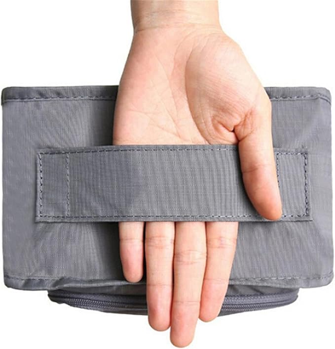 Travel Shoe Bags Foldable Waterproof Nylon with Zipper for Men & Women,Grey