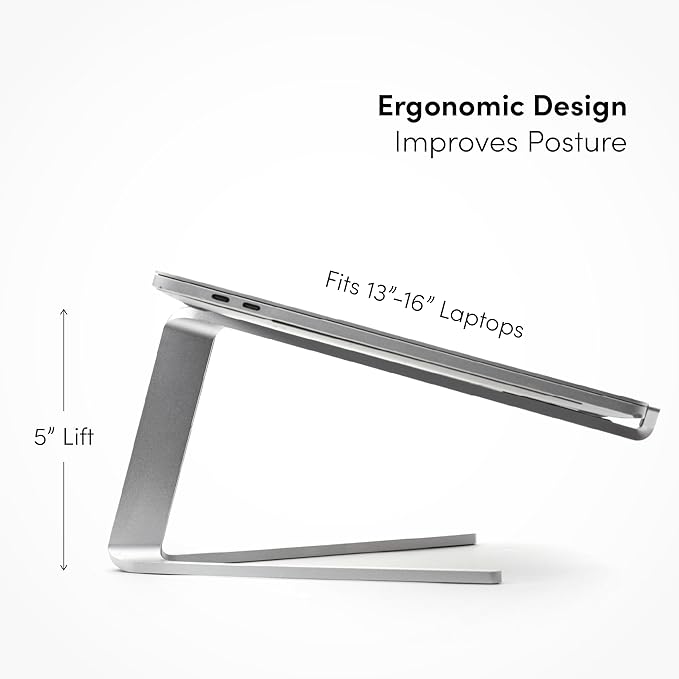 Aluminum Laptop Stand for Desk, fits 13" - 16" Laptops