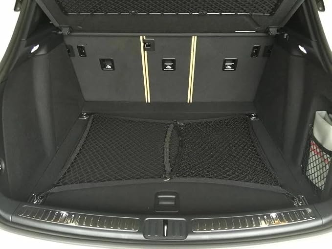 Trunk Organizer Cargo Net for Porsche Cayenne 2011-2026 – Floor Style Cargo Net for SUV – Premium Mesh Elastic Car Trunk Organizer Vehicle Carrier Storage – Compatible with Cayenne