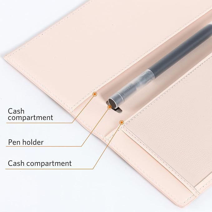 CoBak Premium Leather Checkbook Cover - RFID Blocking, Classic Design, Slim & Durable - Perfect for Personal & Business Checks