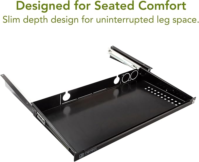 PERFECT POSTURE Docking Station Under Desk Storage Drawer (Black)