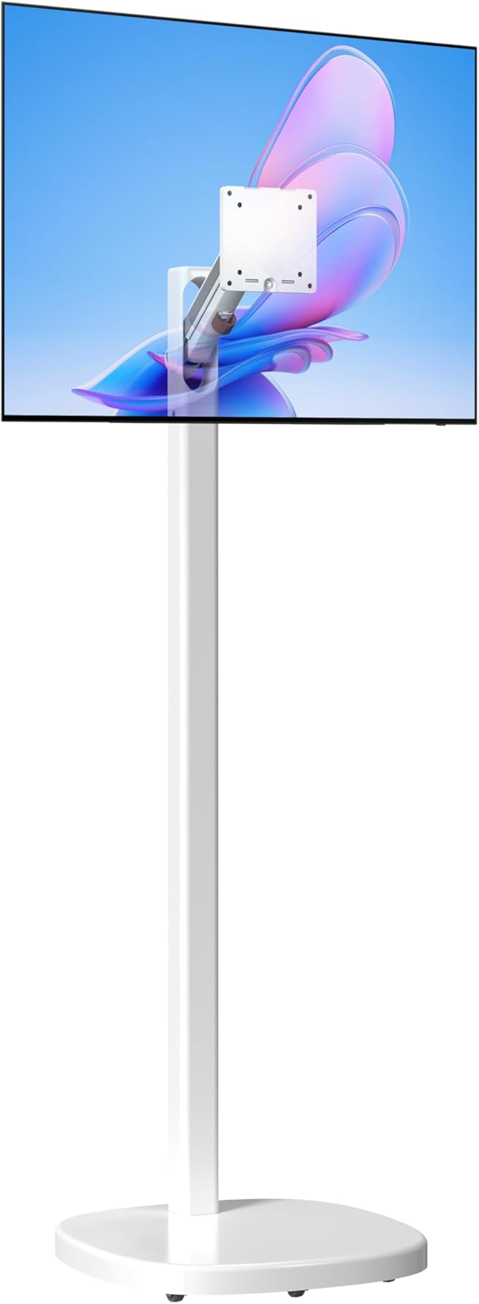 CTA Ergonomic Floor Stand For Monitors & TV?™s Up To 35-inches & 22 lbs - Mobile Stand With Anti-Knockdown Base & Height Adjustable - Commercial Grade - (ADD-MSADFS)
