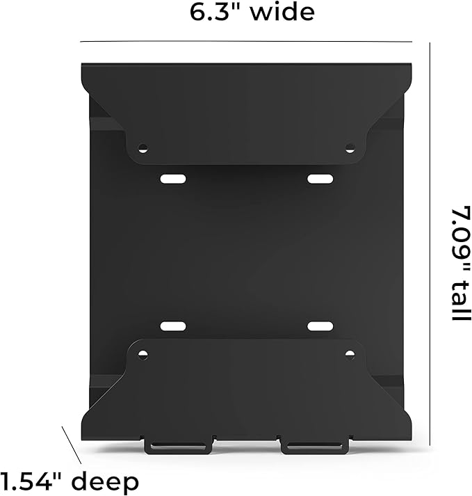 HumanCentric VESA Mount Bracket for HP Desktop Mini, ProDesk and EliteDesk - Under Desk, Wall and Arm Mounting Kit with Power Adapter Holder