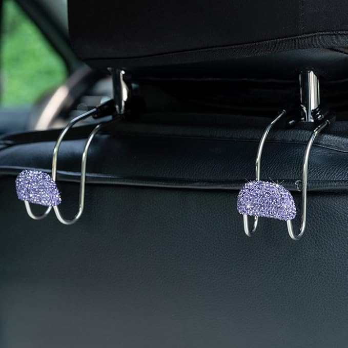 Car Decor Hooks for Purses And Bags, Durable Backseat Holder, Cute Heavy-Duty Metal Purse Hook Hangers, Storage Universal for SUV Truck & Van, Car Accessories for Women/Men, Colorful