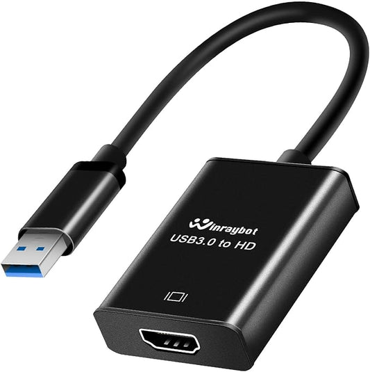 USB 3.0 to hdmi Adapter for Laptop,USB hub hdmi Converter, HD Port Expander (USB 3.0-Black)