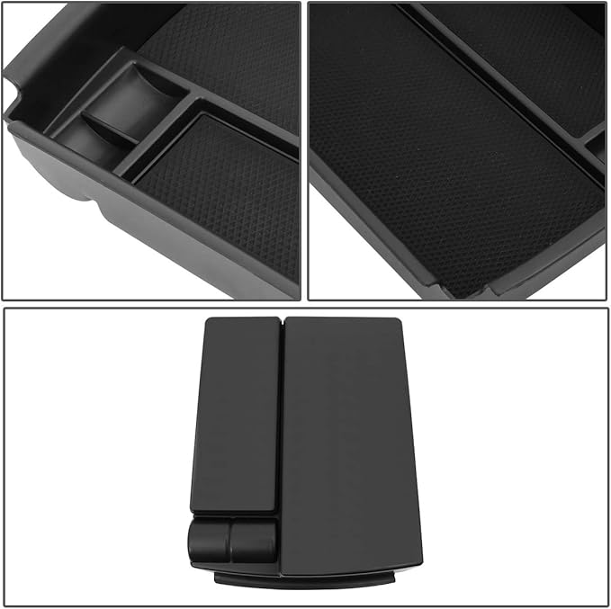 DNA Motoring Front Center Console Organizer Tray Compatible with 16-19 Tesla Model S X, Armrest Storage Box, ZTL-Y-0075