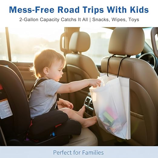 100Pcs Disposable Car Trash Bags, Leakproof Odor Proof Hanging Garbage Bags for Car SUV Truck RV Stroller
