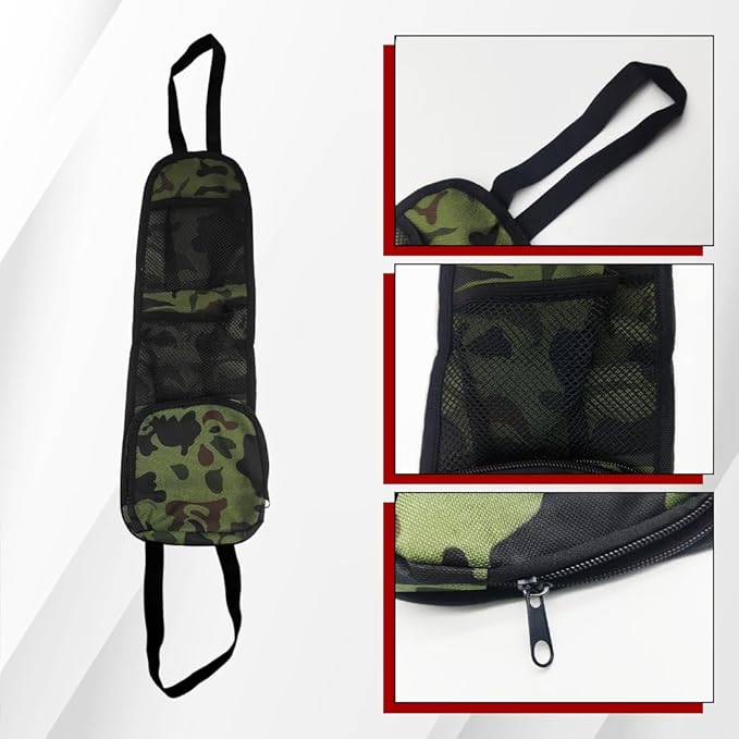 2PCS Car Seat Side Organizer, Seat Side Storage Pocket, Multifunctional Mesh Net Pocket, Car Multi-Pockets Backseat Organizer Side Hanging Bag for Storage Coins, Cell Phones (Green, 2PCS)