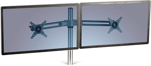Fellowes 8042901 Lotus Adjustable Computer Monitor Stand for 2 Monitors with Dual Horizontal Monitor Arms, 26 Inch Monitor Capacity