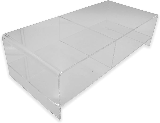 Company 4-Pack Clear 5mm Deluxe Acrylic Monitor Stand for Computers, Monitors, Laptops, Tablets, Office Use, Home Use, Desks, Tabletop, Standing Desk, Counter