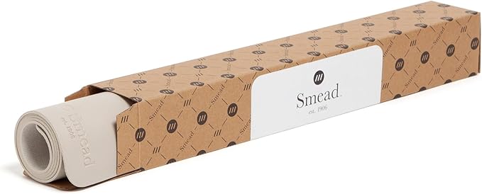 Smead Desk Pad, Vegan Leather Desk Mat with Non-Slip Faux Suede Backing, Perfect Desk Organizer for Office Decor, 36” x 17” Large, Sandstone (64826)