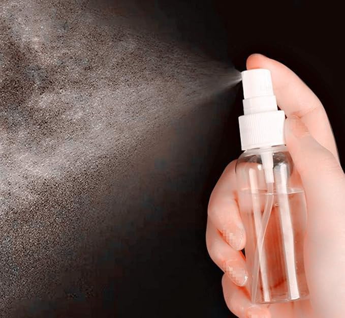 SINIDE Spray Bottles 30ml/1oz, 12 Pack Clear Empty Fine Mist Plastic Mini Travel Bottle Set, Portable Refillable Makeup Sprayer Containers for Perfume, Liquids, Aromatherapy, Small Size
