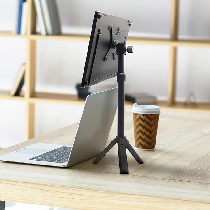 Kado Portable Monitor Mounting Adapter Bracket Plate, 1/4" Screw Hole to 100x100mm 75x75mm, M4 Screw Set Wall Mount Arm Mount Universal, Tripod Camera Stand for Desktop Monitor Portrait/Landscape Mode
