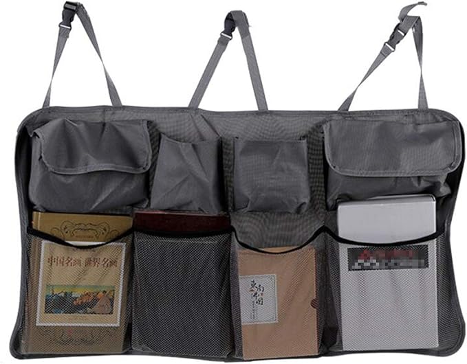 Car Backseat Trunk Organizer Cargo Truck Organizer Foldable Backseat Storage for Car,Truck, SUV, Van Organizers Back Seat Mesh Pockets