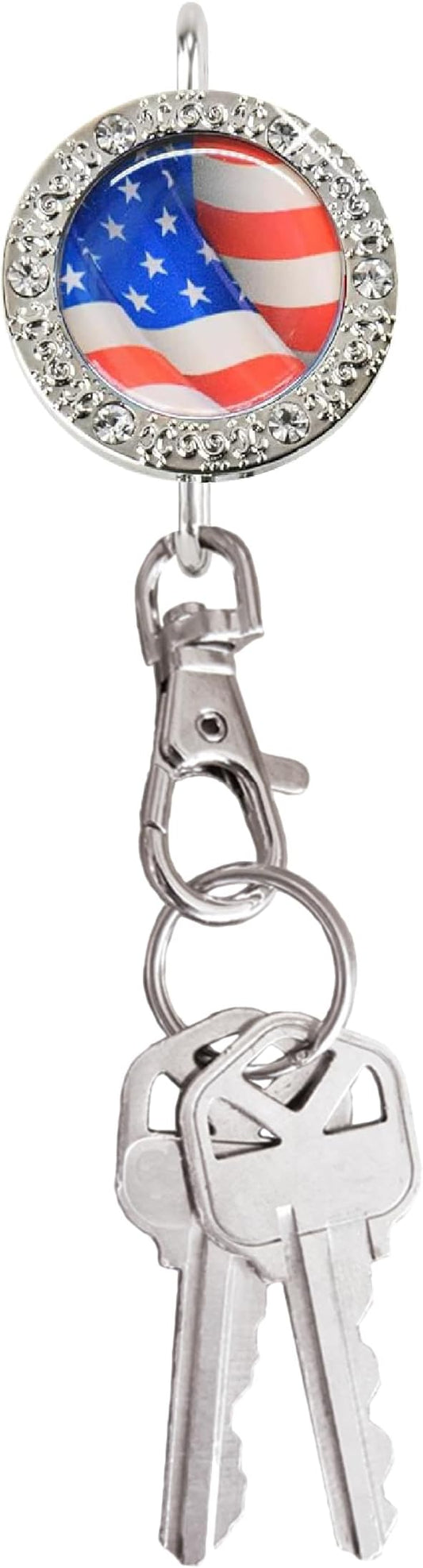 Women’s Bag Charm Key Finder, Car Keychain Hook, Cute Purse Organizer & Tote Bag Accessories, Gifts for Mom - Bling