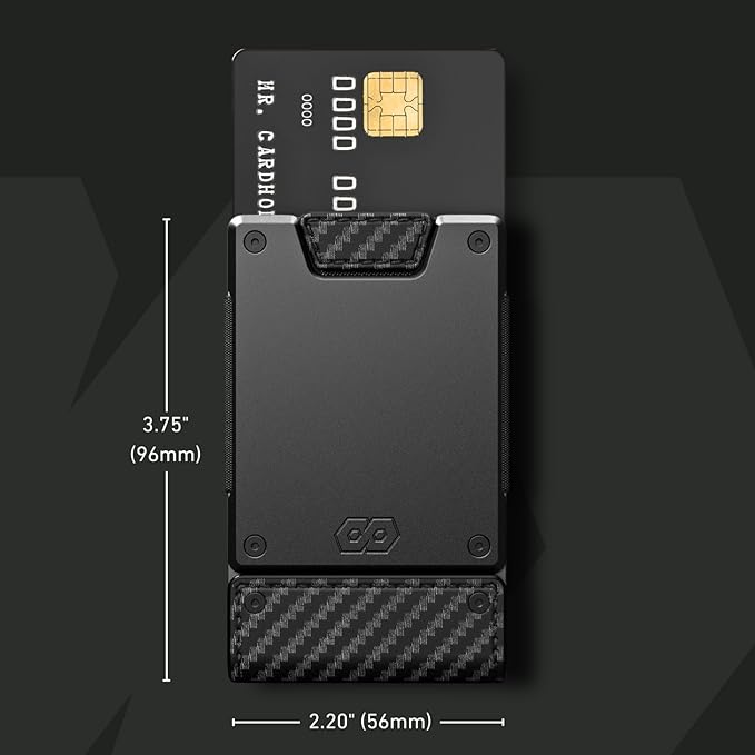 PROOF Wallet | Slim Minimalist Wallets for Men | Leather & Metal | RFID Wallet | Front/Back Pocket | Gift Box | Veteran Owned