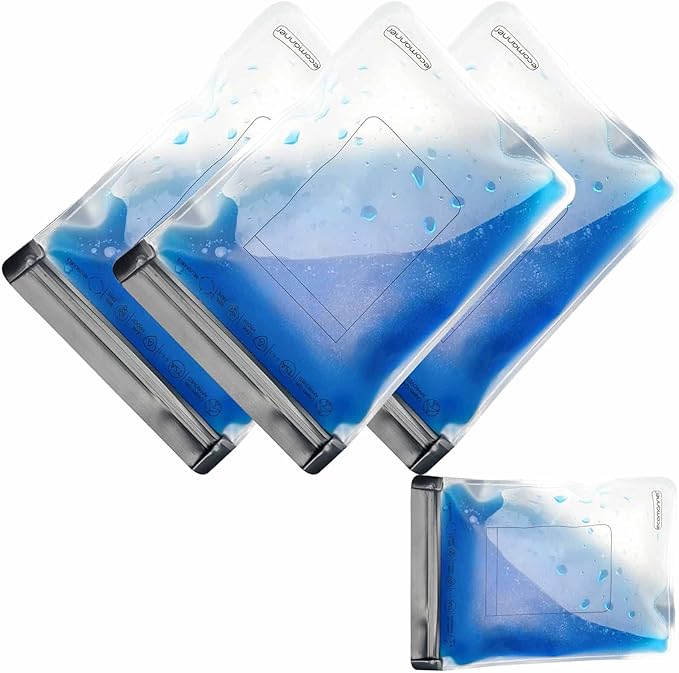 4 Pack TSA Approved Toiletry Bag Leak Proof Zipper Free, TSA Toiletry Bag Clear Quart Size for Travel Carry-on (2 Small and 2 Large Size)