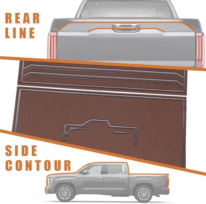 TripleAliners for 2022 2023 2024 2025 2026 Tundra Center Console Leather Insert Storage Organizer Accessories with Trim Compatible with Toyota Tundra 2022-2026 SR SR5 Limited TRD PRO (Leather Brown)