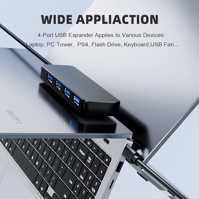 USB C Hub 4 Ports, Eanetf USB C to USB Hub 3.0 USB Splitter for Mac Pro, iMac, iPad Pro, Chromebook, Pixelbook, Dell XPS, Samsung, and More Type C Devices