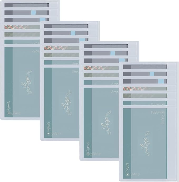 6 Card Slots Transparent Wallet Insert For Credit Card Set of 4, Men and Women Credit Holder Insert for Work and Travel Waterproof and Portable